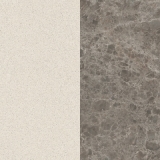 Стеновая панель двухсторонняя Камень Сонора белый — Мрамор Сиена серый 8мм — Купить в Москве