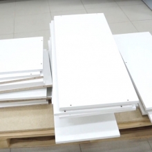 Детали для производства мебели, изготовленные из ЛДСП Kronostar толщиной 16 мм, декор — Белый гладкий (артикул K101 SM)