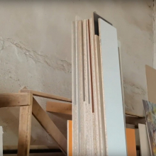 Остатки на мебельном производстве листов ЛДСП Шексна (ШКДП) различных декоров, толщина плит — 16мм, формат — 2750х1830мм